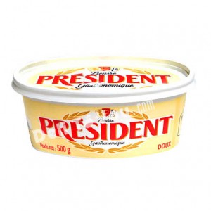 PRESIDENT - FRENCH UNSALTED BUTTER, ROUND PACKING